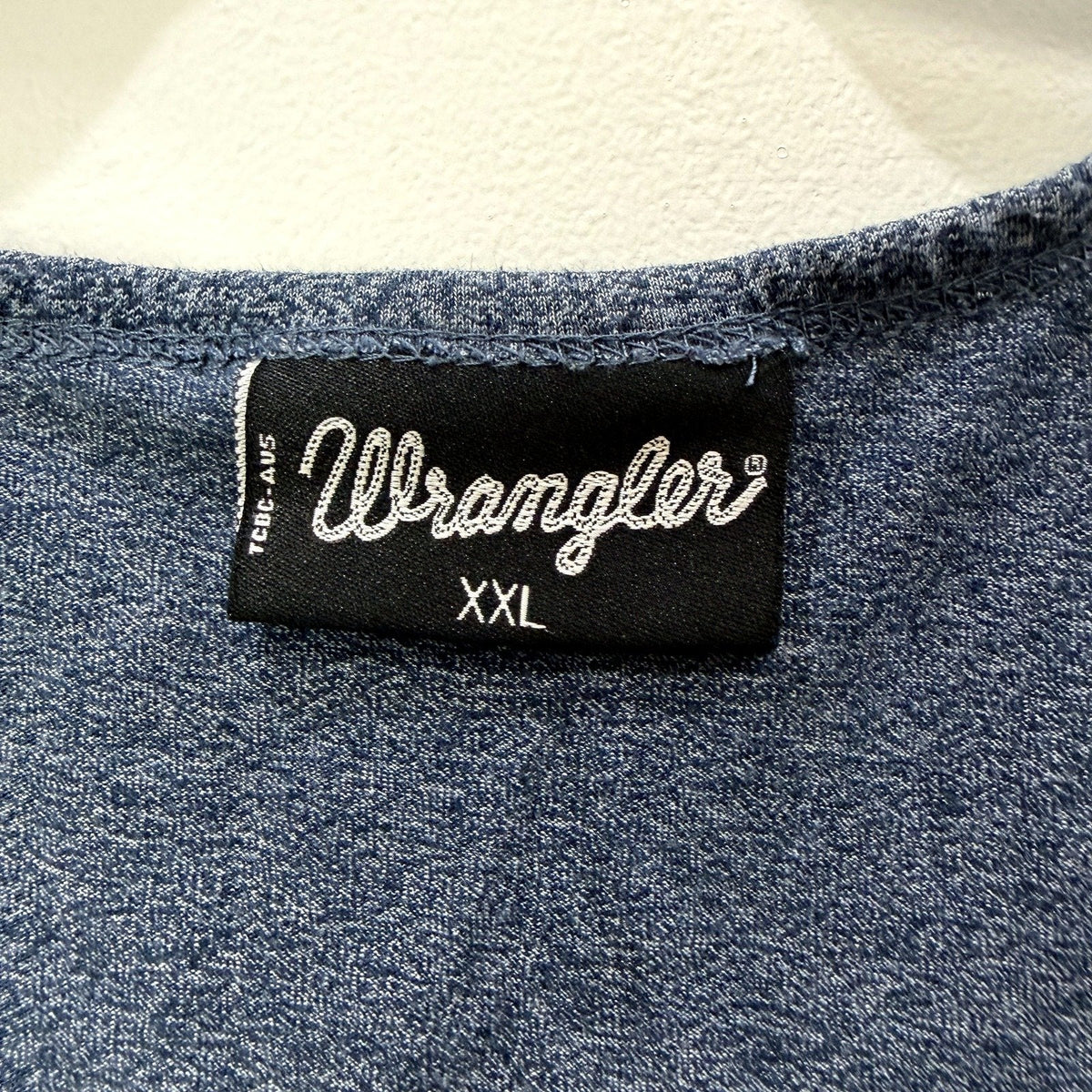 Wrangler Mens Activewear Cotton Blend Tank Top in Blue, XXL Size