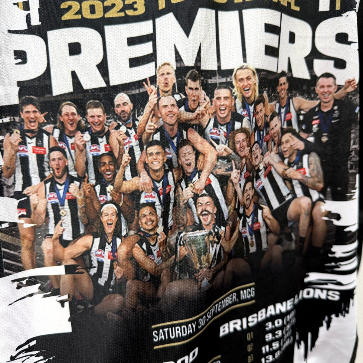 Magpies Mens Premiership Jersey in Black and White, Size XS NEW