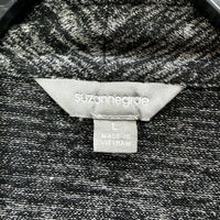 Suzannegrae Womens Marled Knit Open Front Pullover Cardigan Size Sz L
