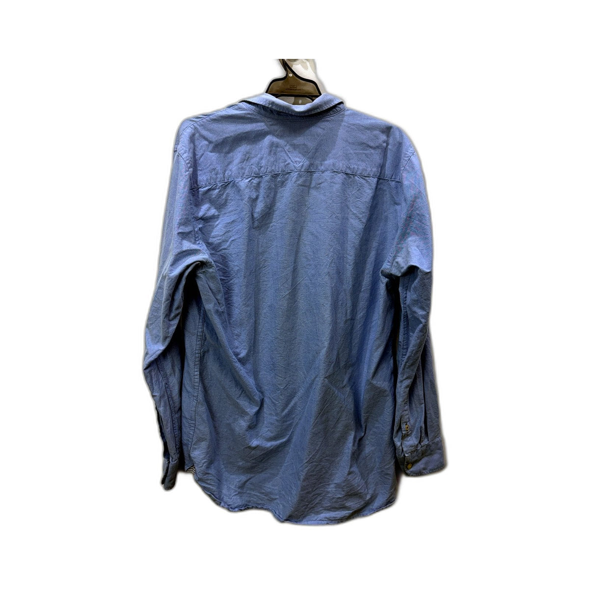 Tommy Hilfiger Mens Button-Down Shirt Light Blue Cotton Regular Fit Size L