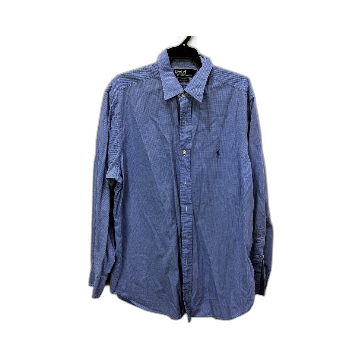 Polo by Ralph Lauren Mens Blue and White Gingham Button-Down Shirt Size M