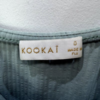 Kookai Womens Ribbed Knit Tank Dress Sleeveless Scoop Neck Olive Green Size 0