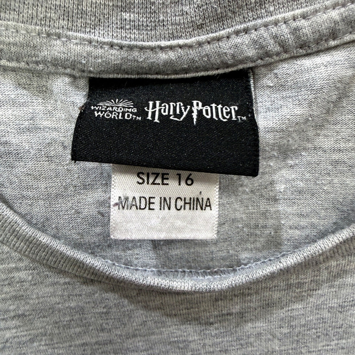 Harry Potter Womens Gray Pullover T-Shirt for Ladies Size 16
