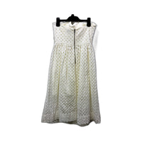 Sheike Womens Eyelet Dress - Casual Summer Cotton White Size 8