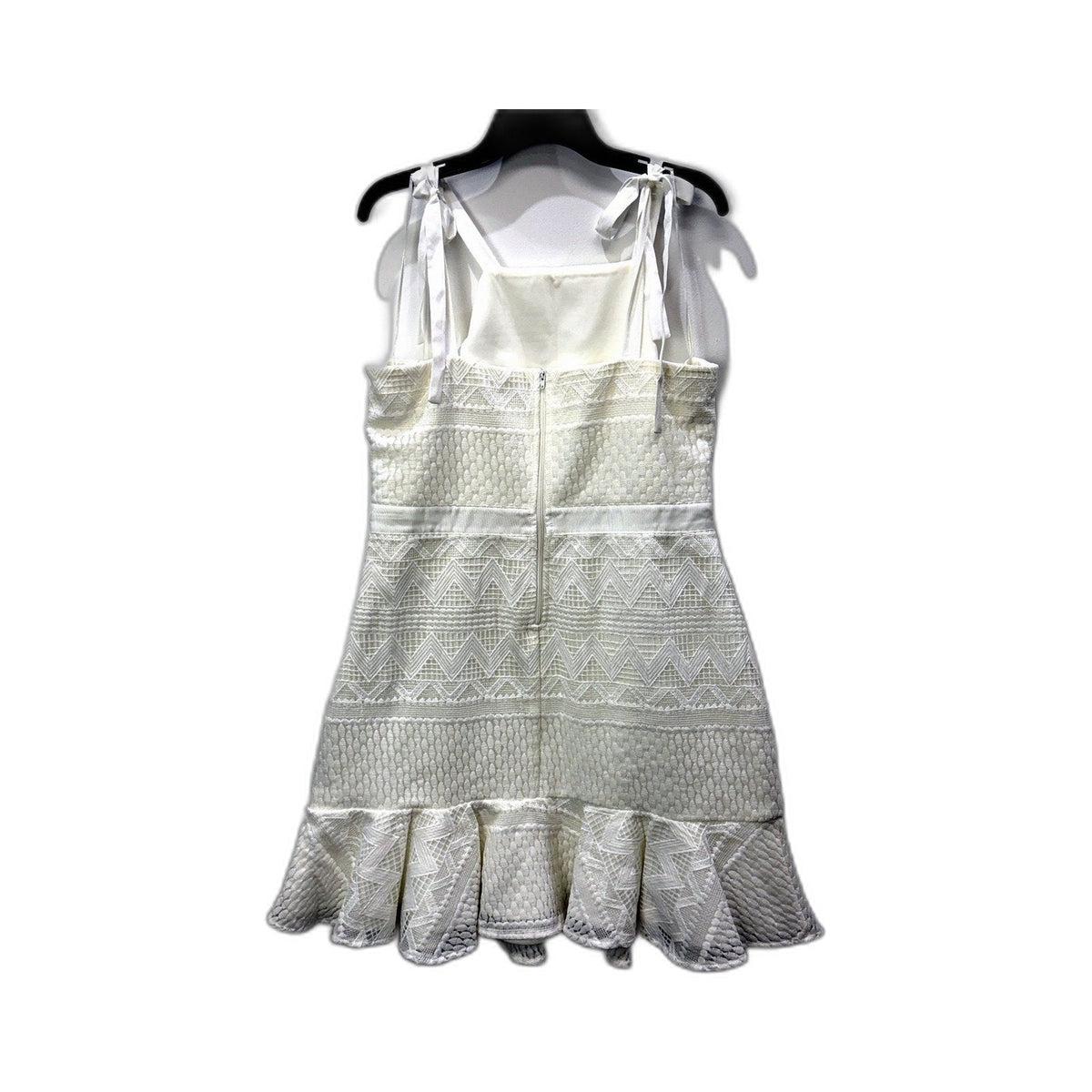 Two Sisters the Label Womens Sleeveless Ruffle Hem Dress White Size 16 NEW