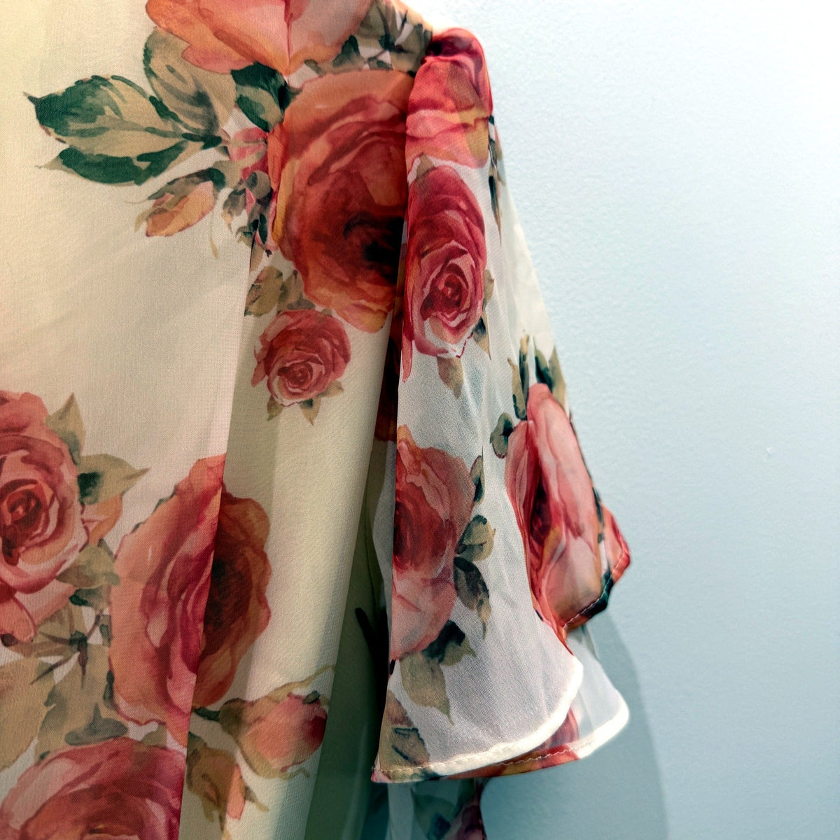 Pilgrim Womens Floral Print Dress Belted Flutter Sleeve Casual Feminine Size 10
