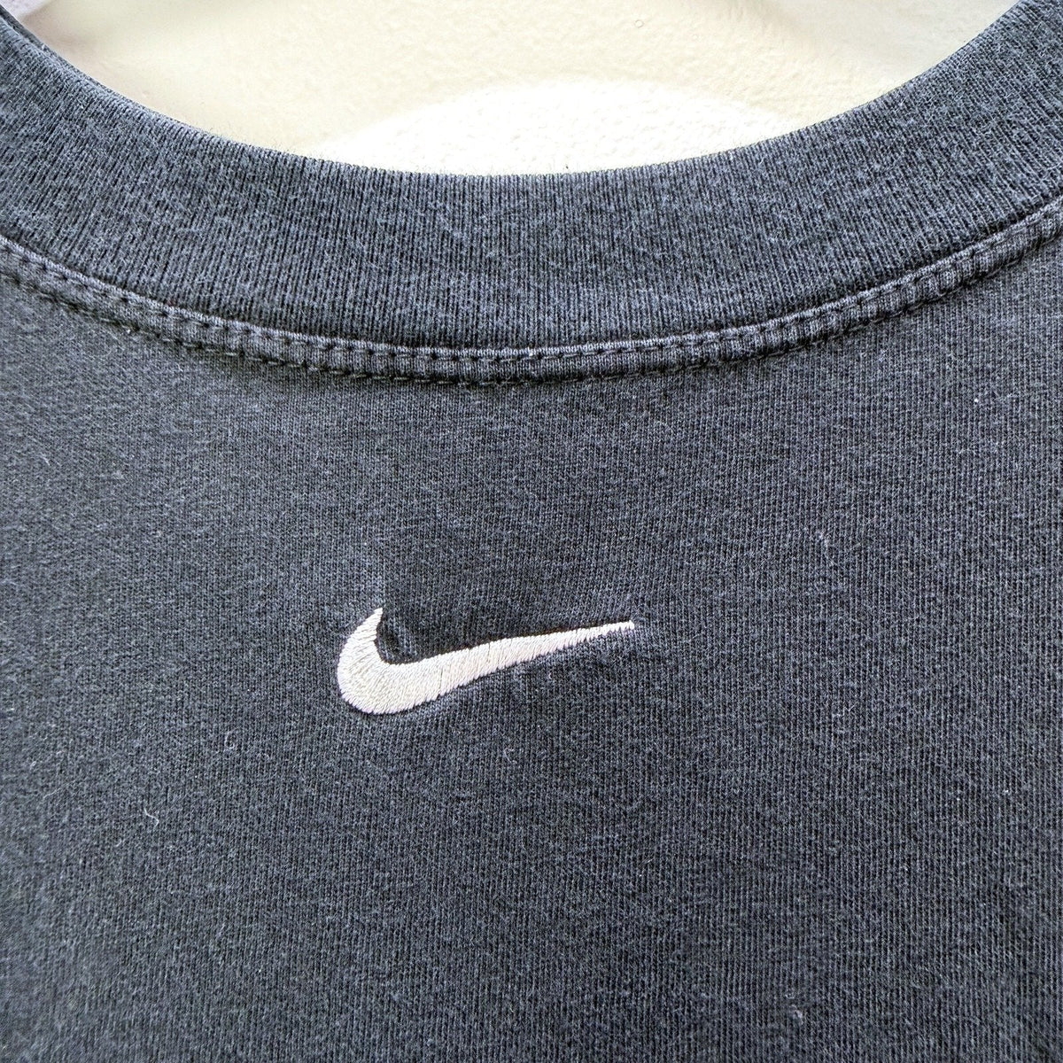 Nike Mens Pullover Sweatshirt Black Loose Fit Cotton Activewear Size M