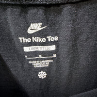 Nike Mens Pullover Sweatshirt Black Loose Fit Cotton Activewear Size M