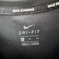 Nike Womens Dri-Fit Athletic Running Shirt for Gym Workouts in Black XL