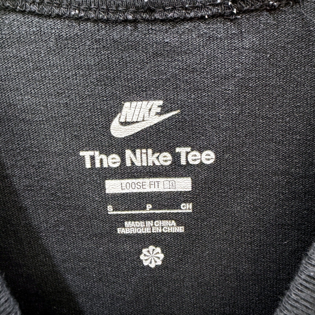 Nike Mens Pullover Sweatshirt Black Casual Loose Fit Cotton T-shirt Size S