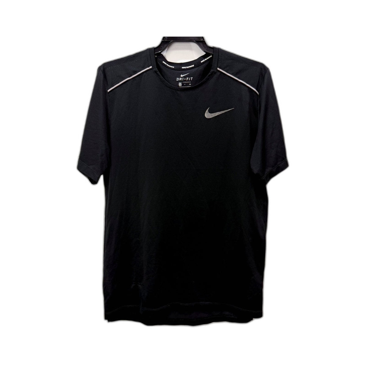 Nike Mens Dri-Fit Running Shirt Lightweight Athletic Workout Top Black Size S
