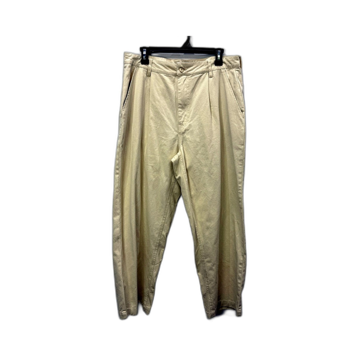 Arvust Mens Fuller Chino Pants - Natural Cotton Pleated Size 32 NEW