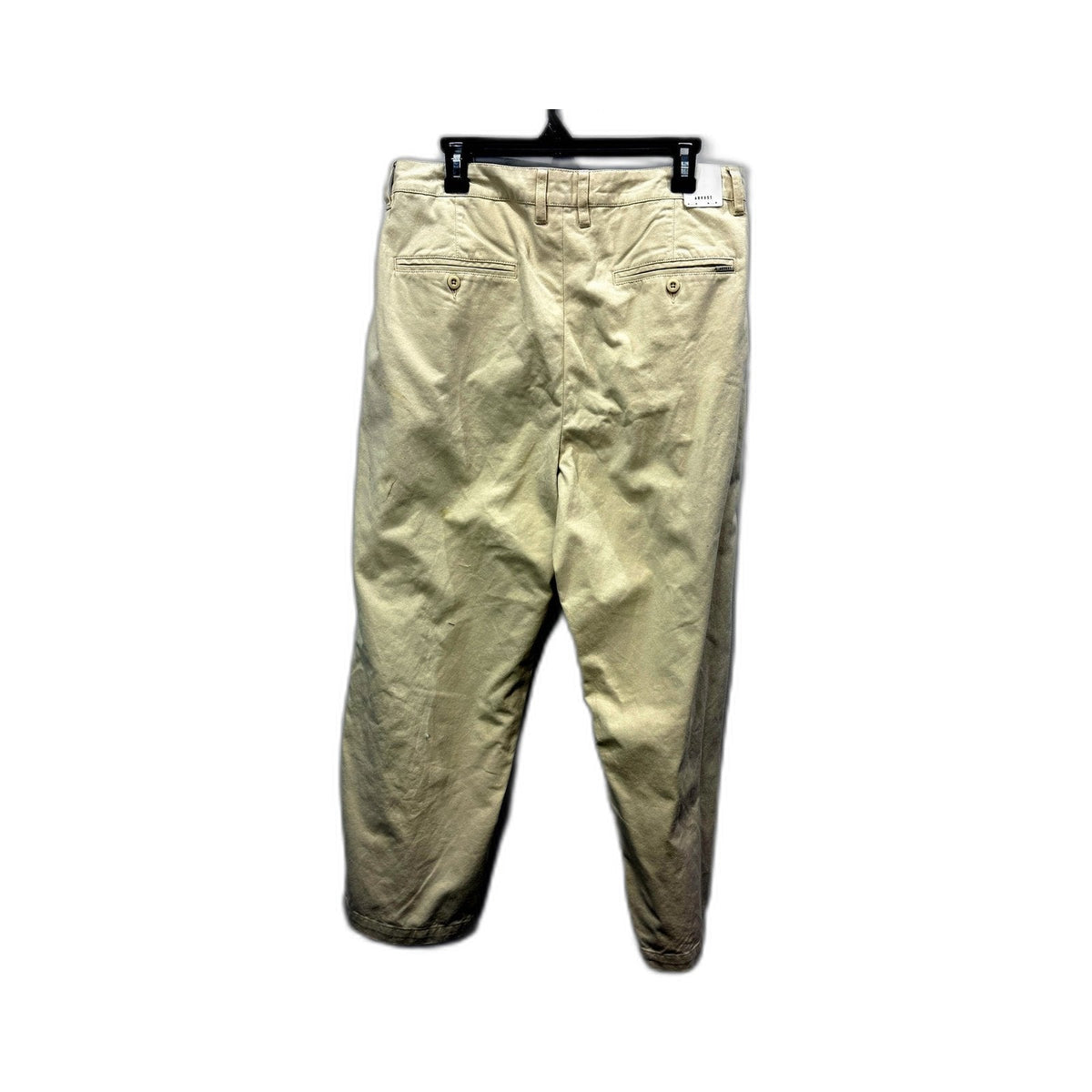 Arvust Mens Fuller Chino Pants - Natural Cotton Pleated Size 32 NEW