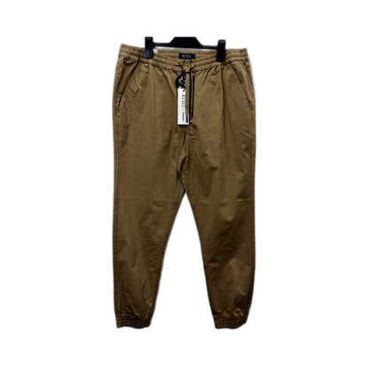 Kenji Mens Cotton Jogger Pants with Elastic Waist and Drawstring, Sand XL NEW