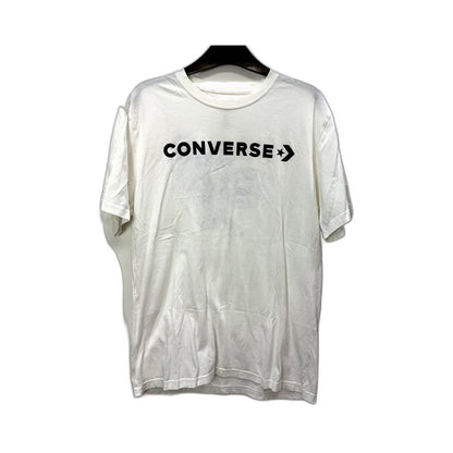 Converse Mens Casual Cotton Pullover Sweatshirt T-Shirt, White, Size M