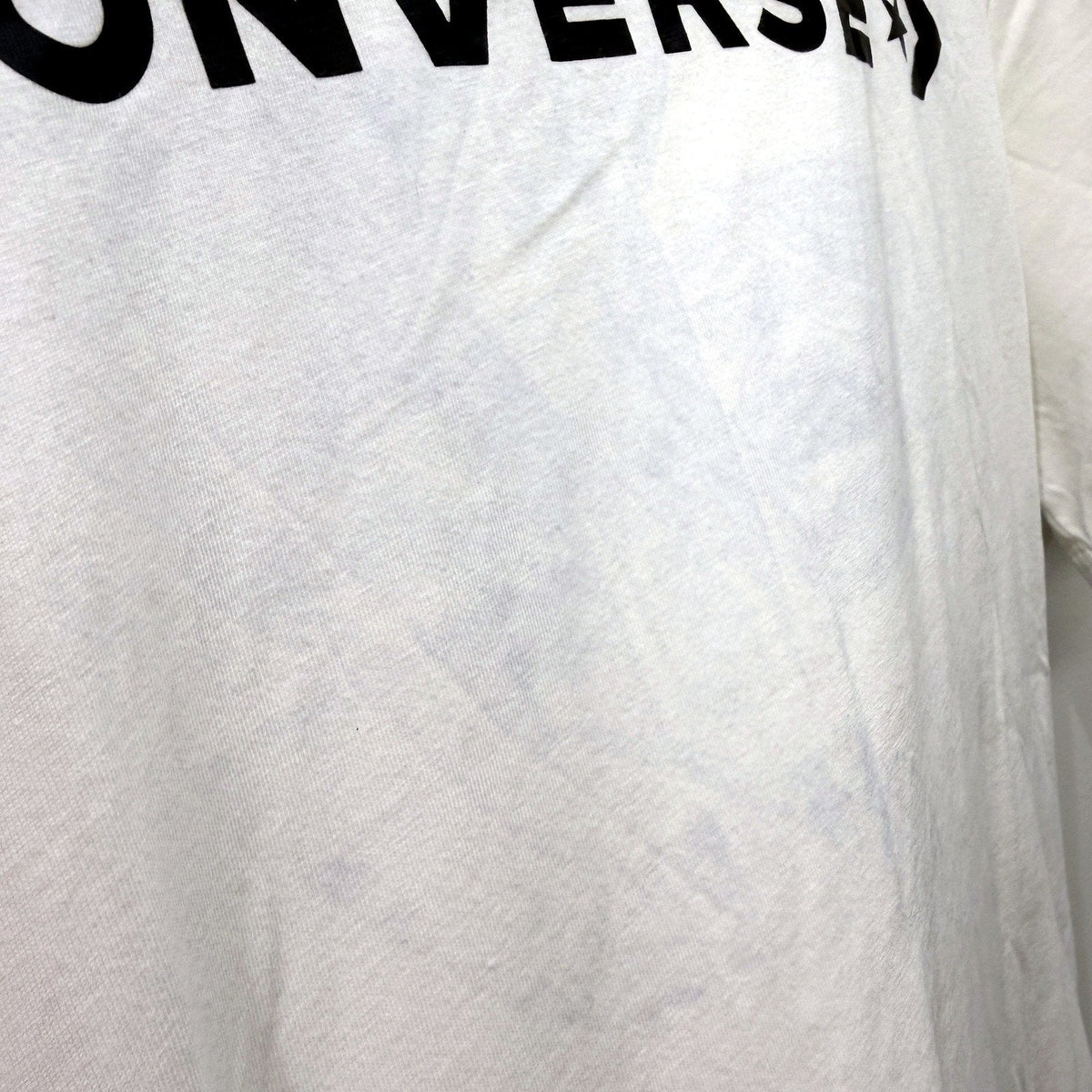 Converse Mens Casual Cotton Pullover Sweatshirt T-Shirt, White, Size M