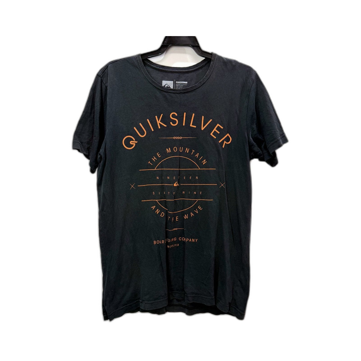 Quiksilver Mens Cotton Graphic Logo T-Shirt in Black for Small Size
