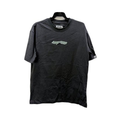 Spencer Project Mens Black Washed Cotton Sticker T-Shirt, Size S NEW