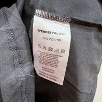Spencer Project Mens Black Washed Cotton Sticker T-Shirt, Size S NEW