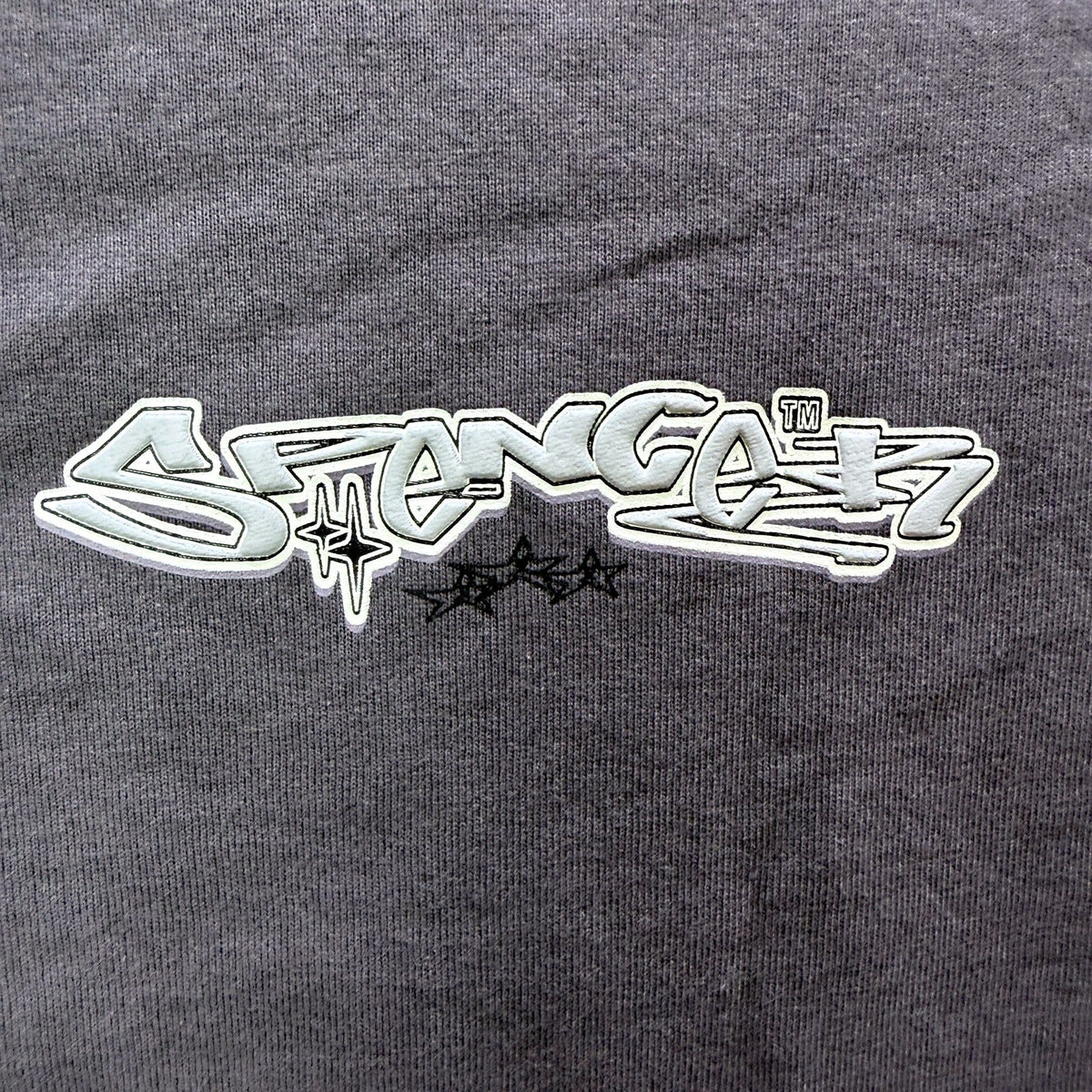 Spencer Project Mens Black Washed Cotton Sticker T-Shirt, Size S NEW