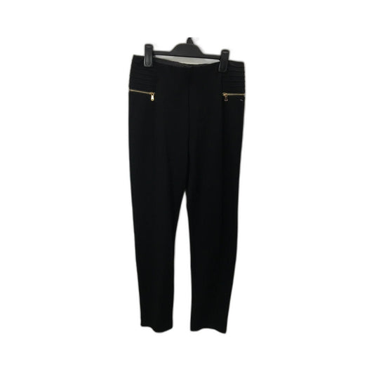 Zara Pleated Trousers Women's Black Elastic Waist Pants Size EUR XL