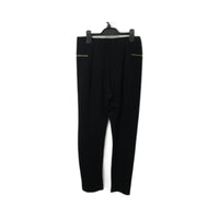Zara Pleated Trousers Women's Black Elastic Waist Pants Size EUR XL