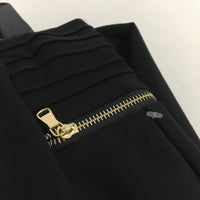 Zara Pleated Trousers Women's Black Elastic Waist Pants Size EUR XL
