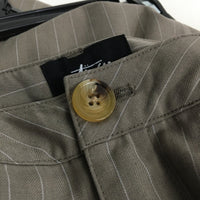 Stussy Pinstripe Dress Pants Relaxed Fit Tan/Beige Womens Size 10