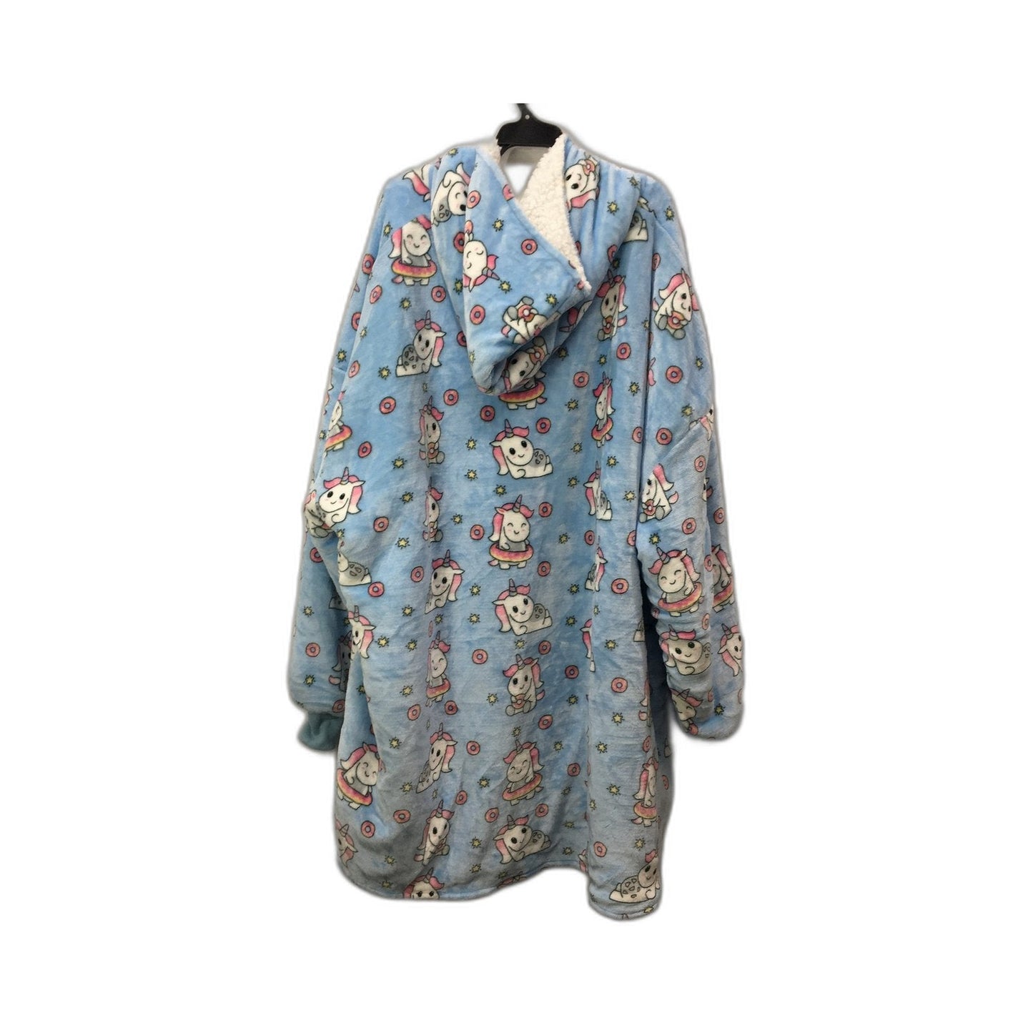 The Oodie Unicorn Print Hooded Pullover Jumper Soft Cuddly Polyester