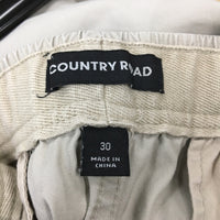 Country Road Drawstring Casual Shorts Tan Mens Size 30
