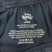 Love Luna Viscose Elastane Loungewear Pajama Shorts Navy Blue Women's Size Large