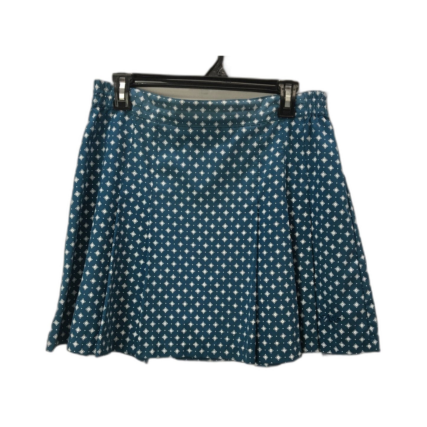 Sfida Pleated Patterned Skirt for Women Navy Blue Size 8