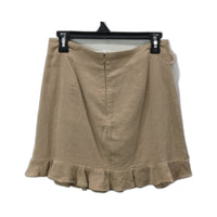 Saints + Secrets Ruffle Mini Skirt Flowy Comfortable Beige Women's Size 10 NEW