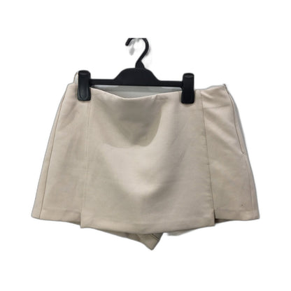 Zara Pleated Cotton Shorts Beige Belted Women's Size Large