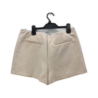 Zara Pleated Cotton Shorts Beige Belted Women's Size Large
