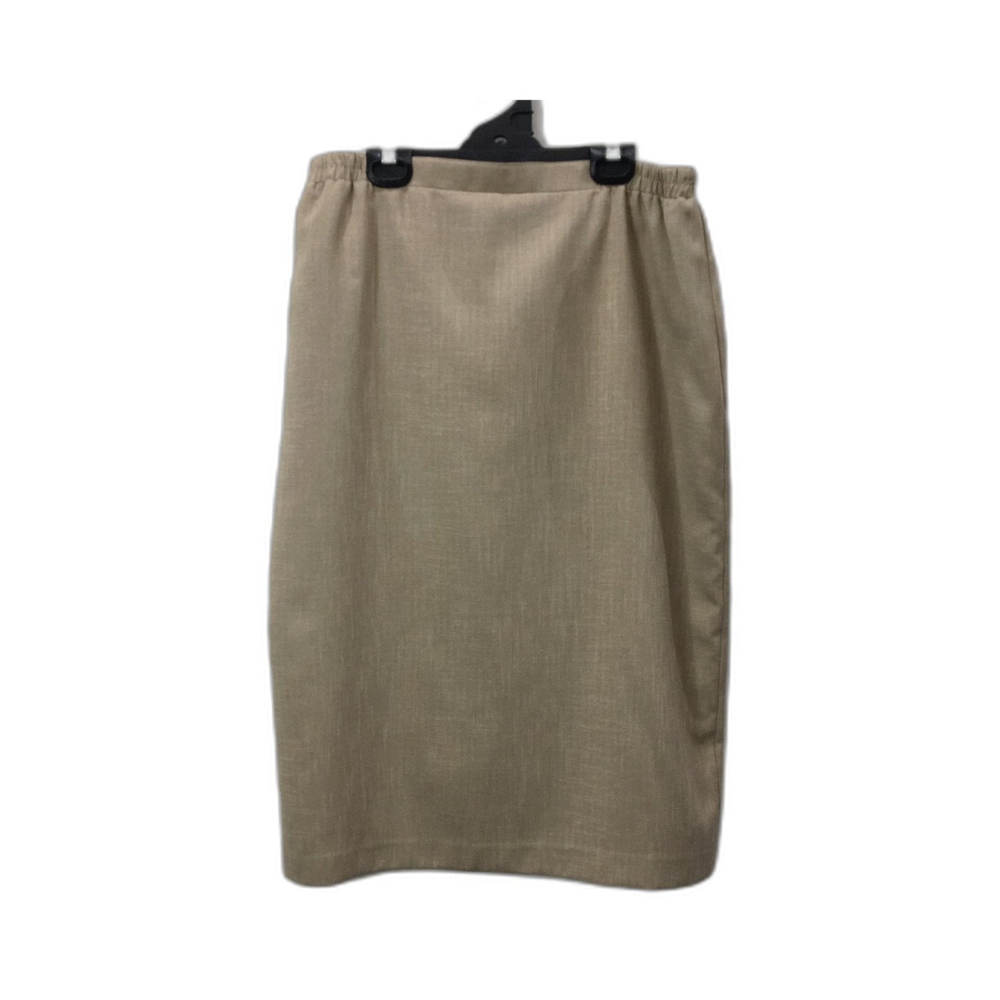 Fellahamilton Linen Straight Skirt Womens Elastic Waist Beige Size 14 NEW