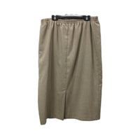 Fellahamilton Linen Straight Skirt Womens Elastic Waist Beige Size 14 NEW