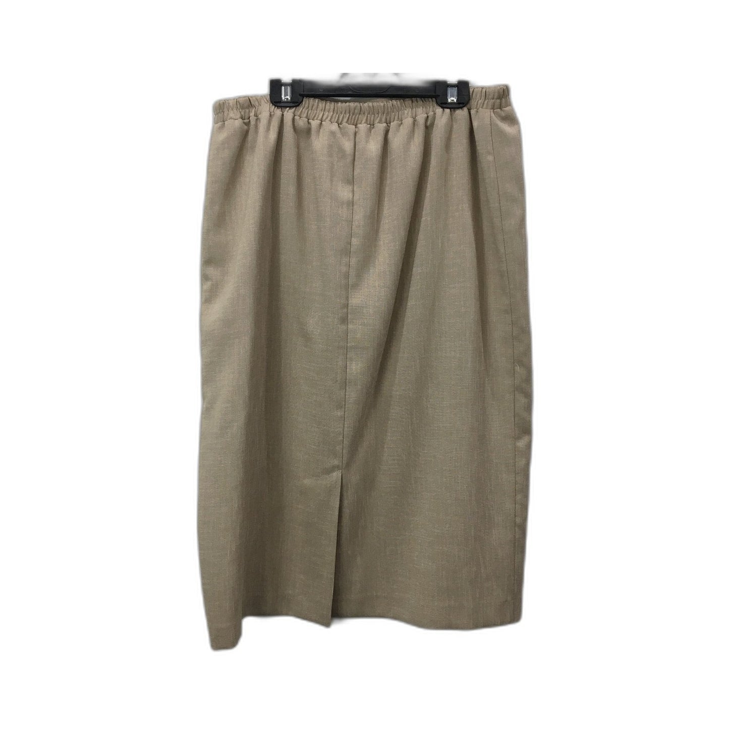 Fellahamilton Linen Straight Skirt Womens Elastic Waist Beige Size 14 NEW