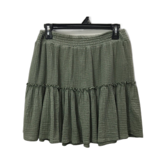 Bodi Cotton On Tiered Ruffle Skirt Olive Green 100% Women's Size M