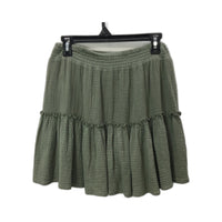 Bodi Cotton On Tiered Ruffle Skirt Olive Green 100% Women's Size M