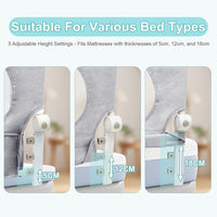 Omebel Toddler Bed Rails Bed Rail 200CM Long Grey Mesh Fabric Baby Kids NEW
