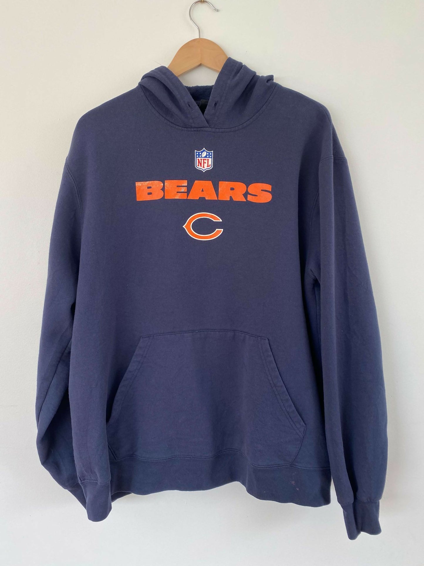 Men's Chicago Bears navy blue size L hooded sweatshirt