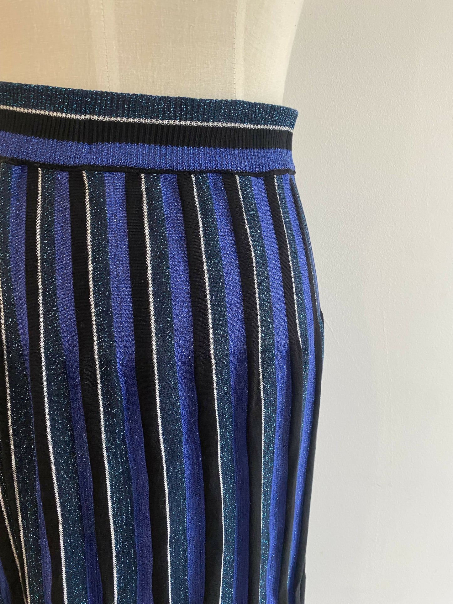 Women's Zara Size S Striped Lurex Skirt