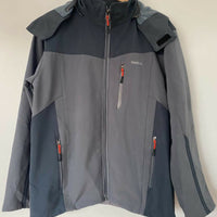 Men's Reebok Size S Grey / Blue Hooded Jacket