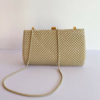 Ultra Mesh Cream Shoulder Bag Clutch