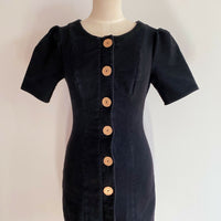 Finders Size Small Black Cotton-Stretch Dress