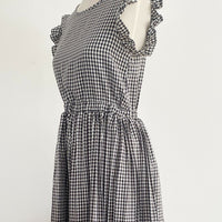 Meridian Size Small Monochrome Check Jumpsuit