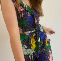 Women's Gorman Size 10 Animal-Print Jumpsuit