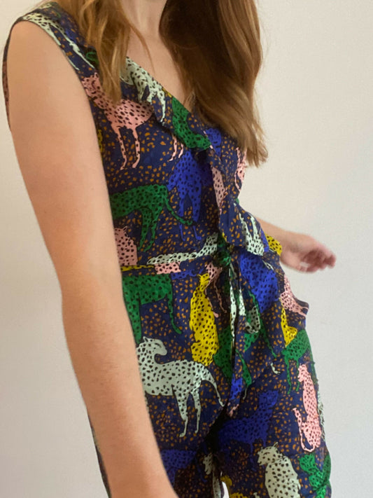 Women's Gorman Size 10 Animal-Print Jumpsuit