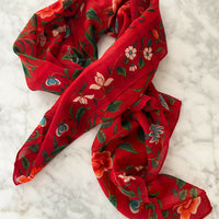 Vintage Multicoloured Floral Scarf